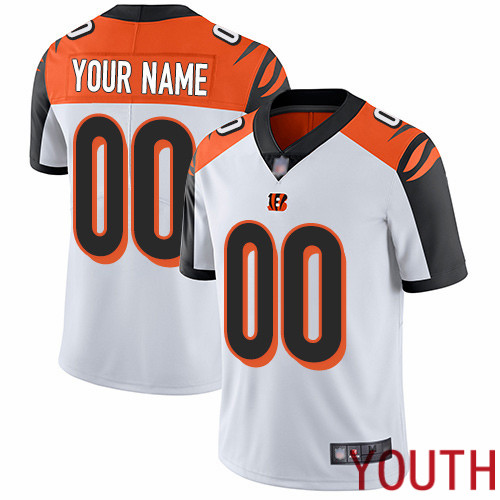Limited White Youth Road Jersey NFL Customized Football Cincinnati Bengals Vapor Untouchable->customized nfl jersey->Custom Jersey